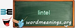 WordMeaning blackboard for lintel